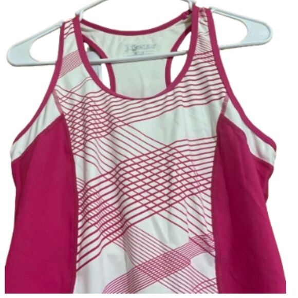 XERSION WOMEN’s PINK & WHITE ACTIVEWEAR/WORKOUT/ATHLETIC TANK TOP Sz-S - Picture 2 of 5